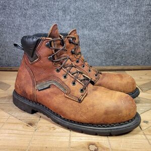WIDE Red Wing Dyna Force Boots 10.5 EE Brown B2226 Leather Steel Toe Slip Resist
